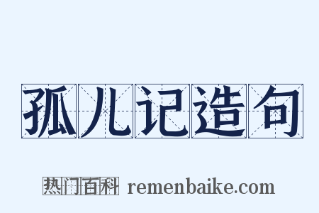 孤儿记造句是什么意思的图片